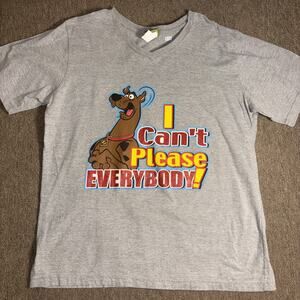 Vintage 2003 Women’s Scooby-doo V-neck T-ahirt 18/20W Gray Double Sided 25x30